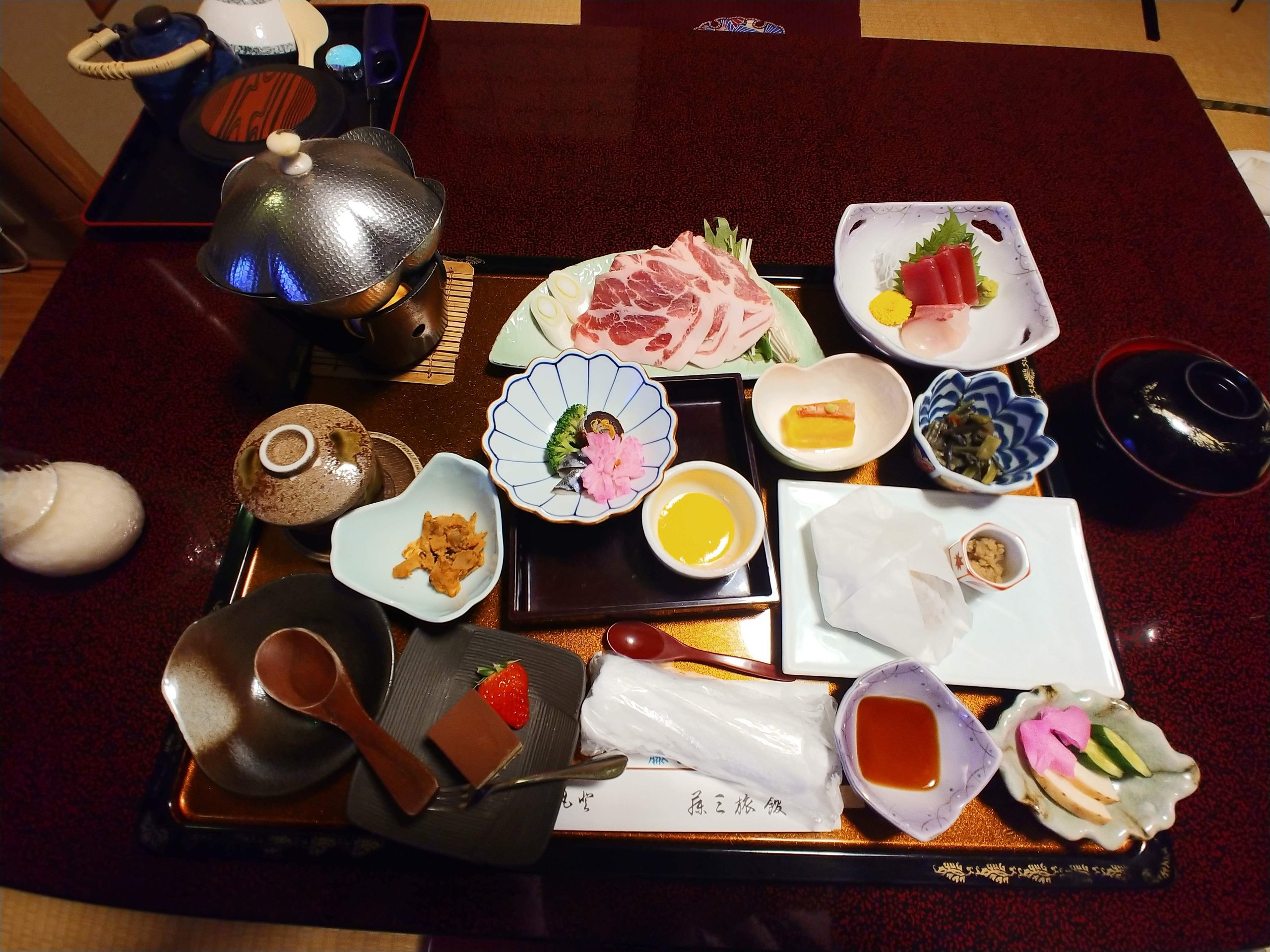 藤三旅館の夕食