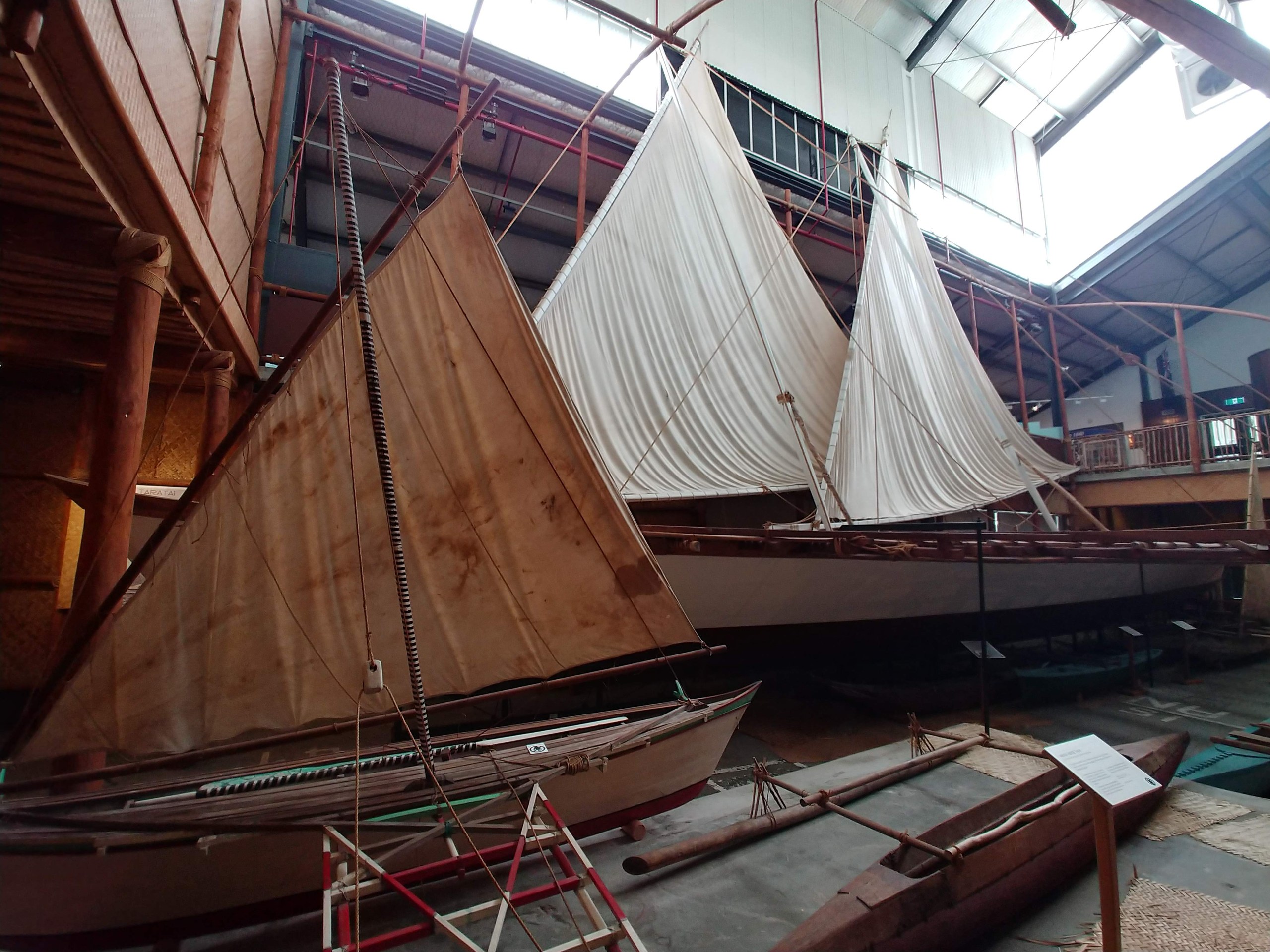ニュージーランド海洋博物館の船の展示