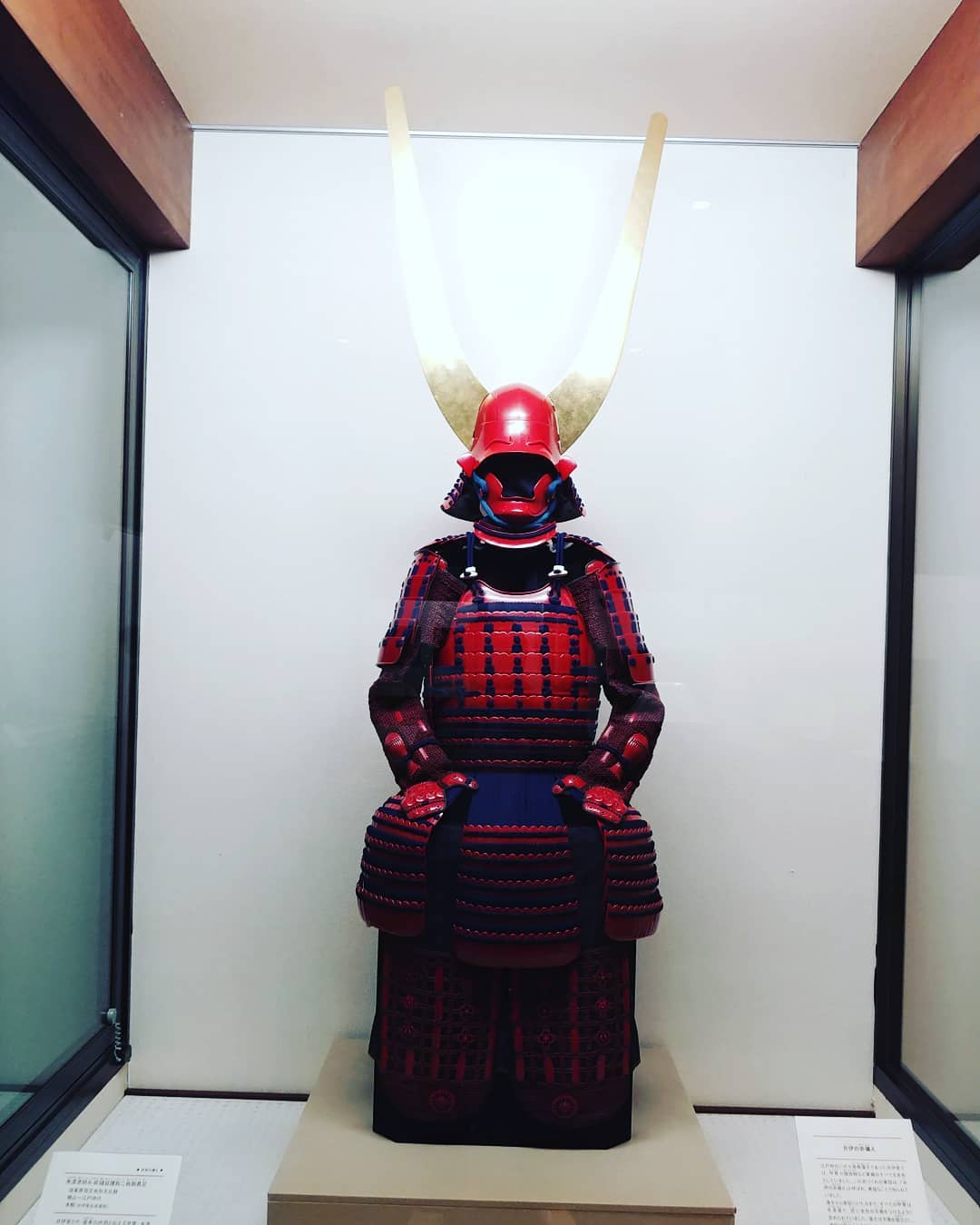 彦根城博物館に展示された、井伊家の赤い甲冑