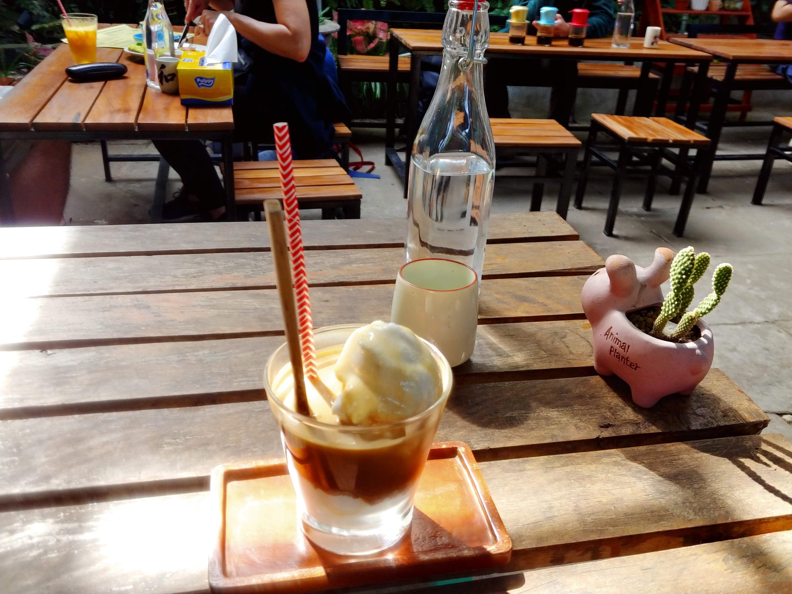 Phin Coffeeのアイスクリームをのせたコーヒー