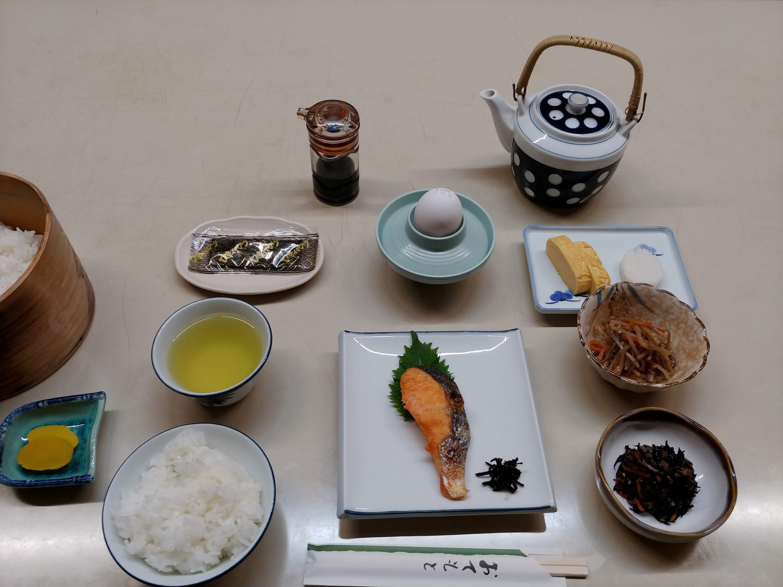 芳和荘の朝ごはん