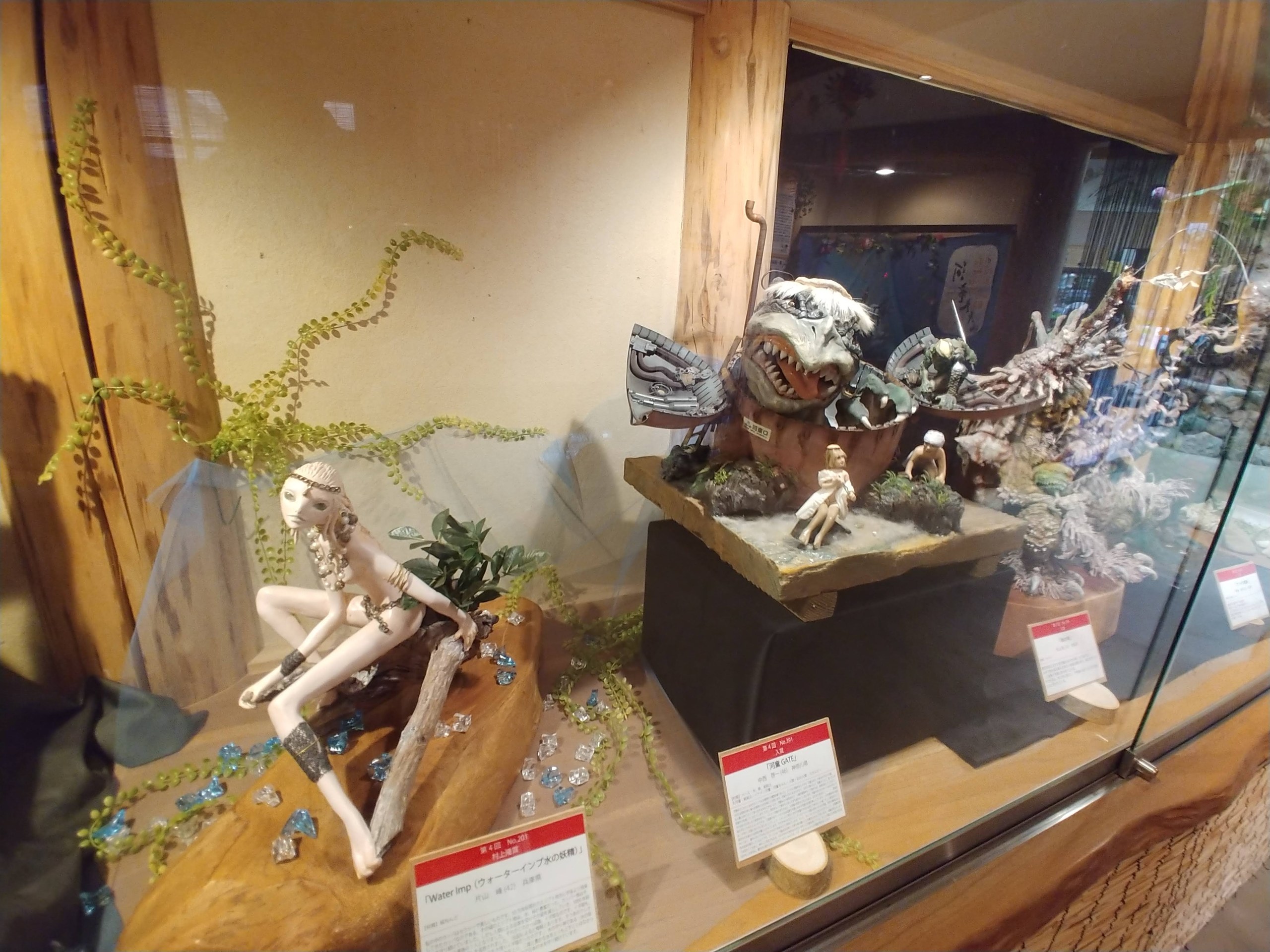 海洋堂かっぱ館のかっぱのフィギュアの展示