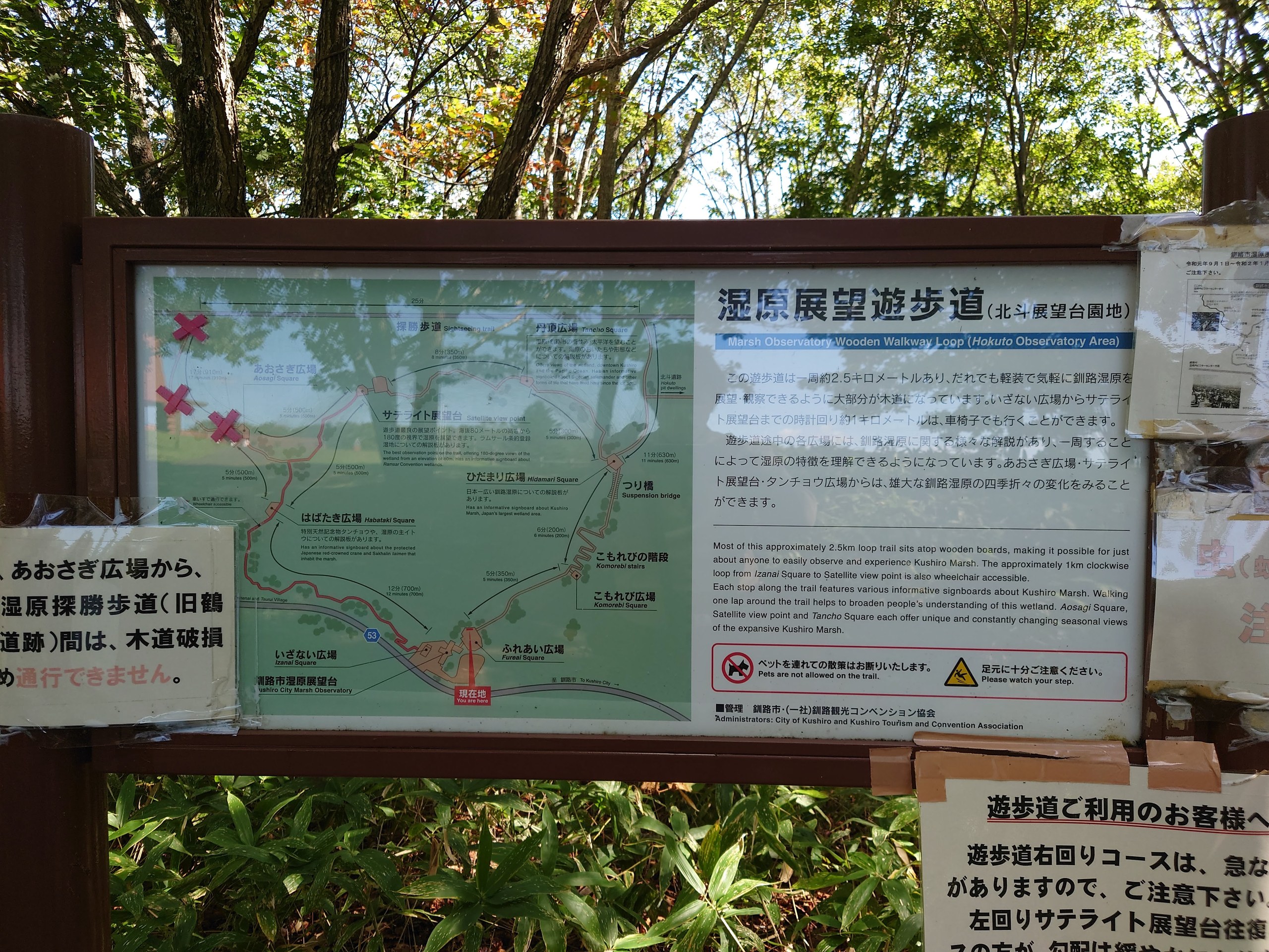 湿原展望遊歩道の案内図