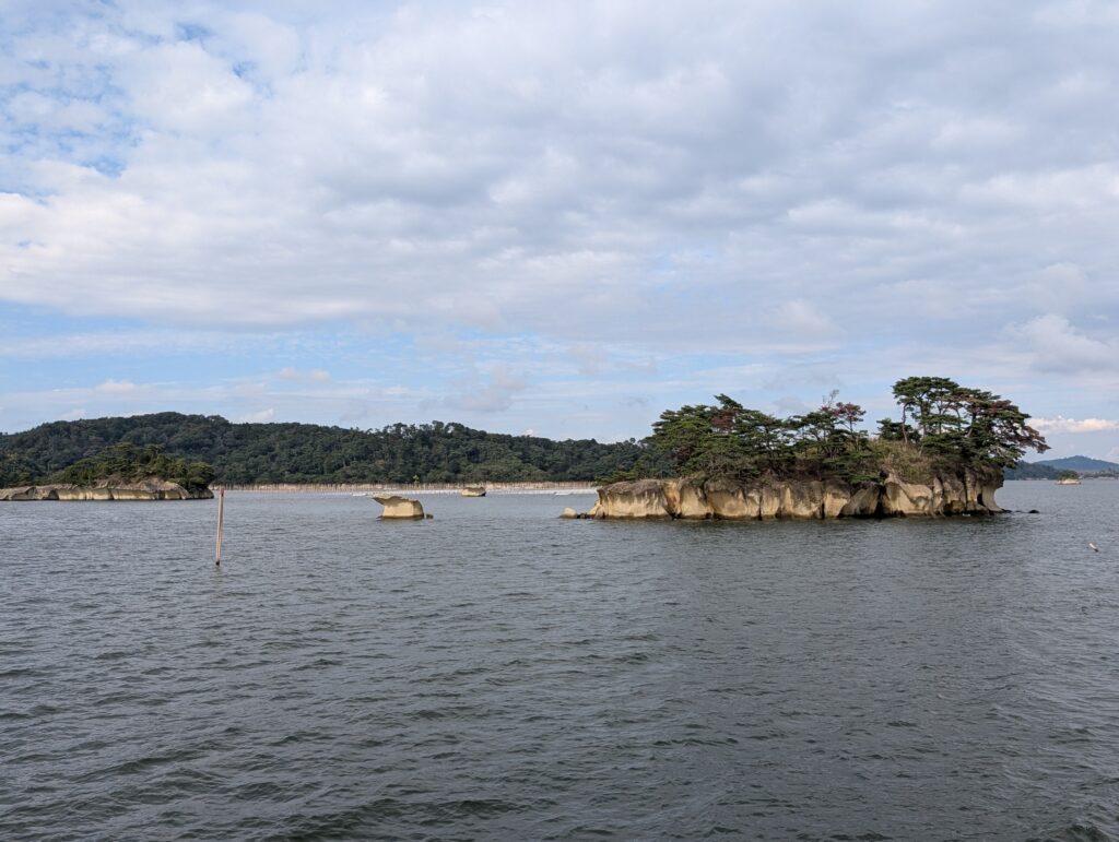 海に浮かぶ、松をのせた小さな島
