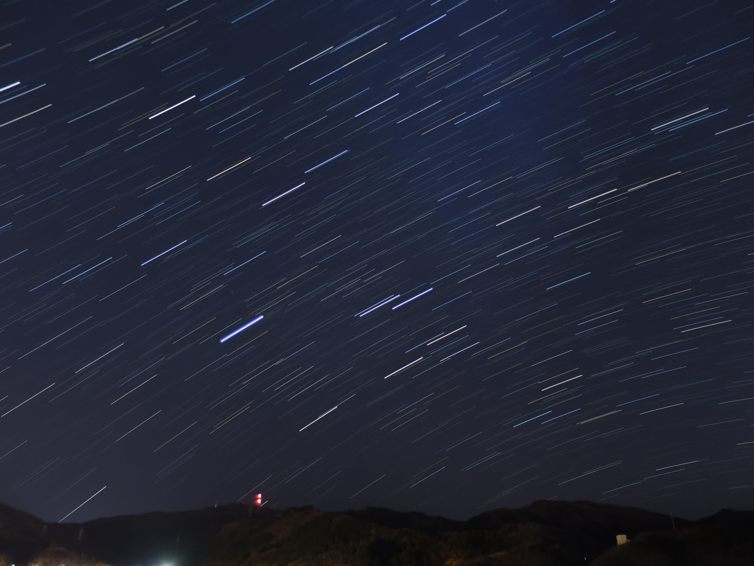 女川の夜空に描かれた星の軌跡