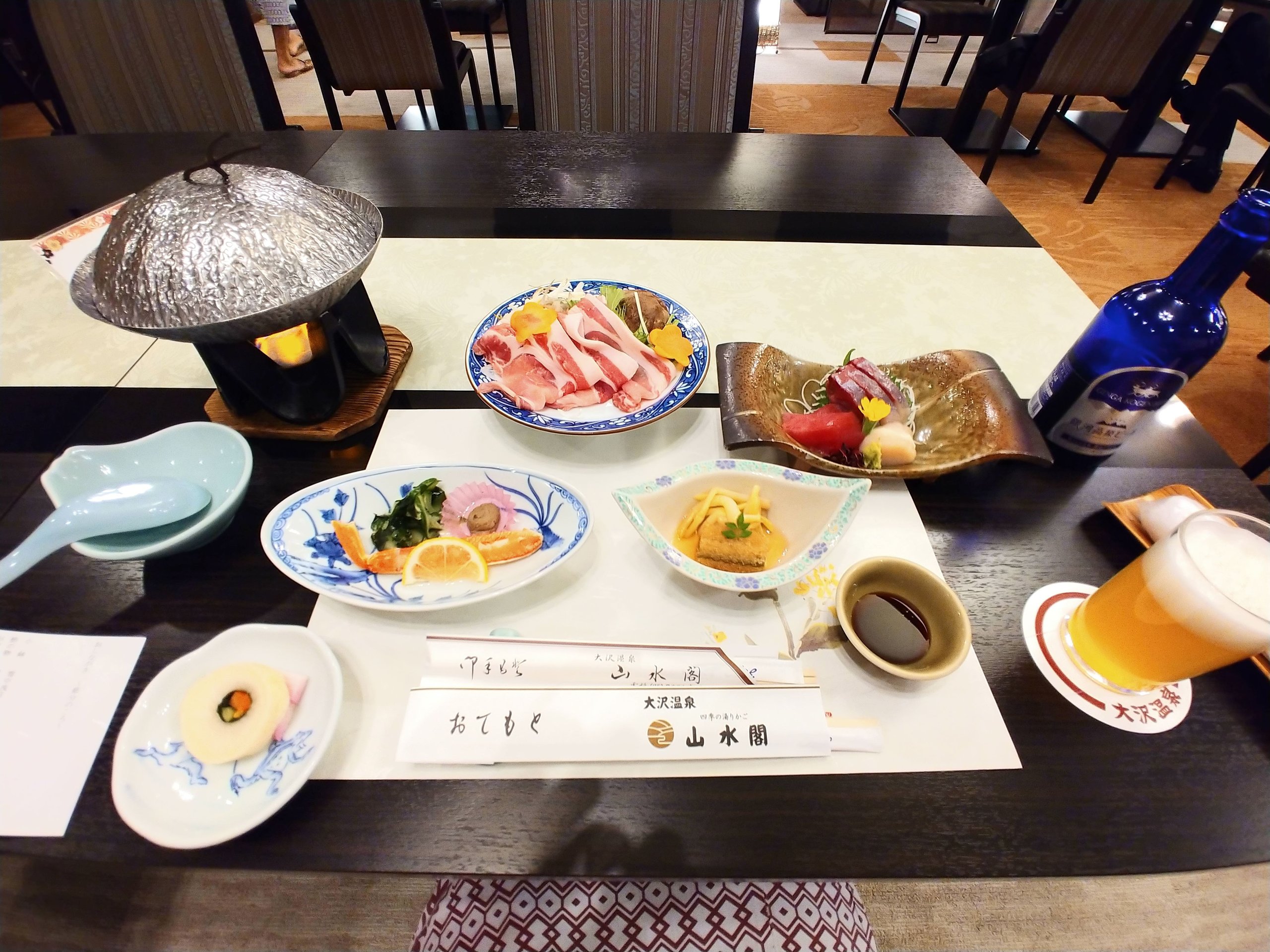 山水閣の夕食