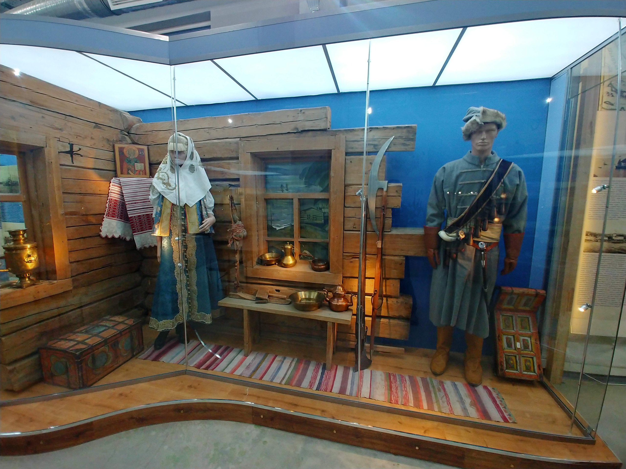 郷土博物館の昔の暮らしの展示